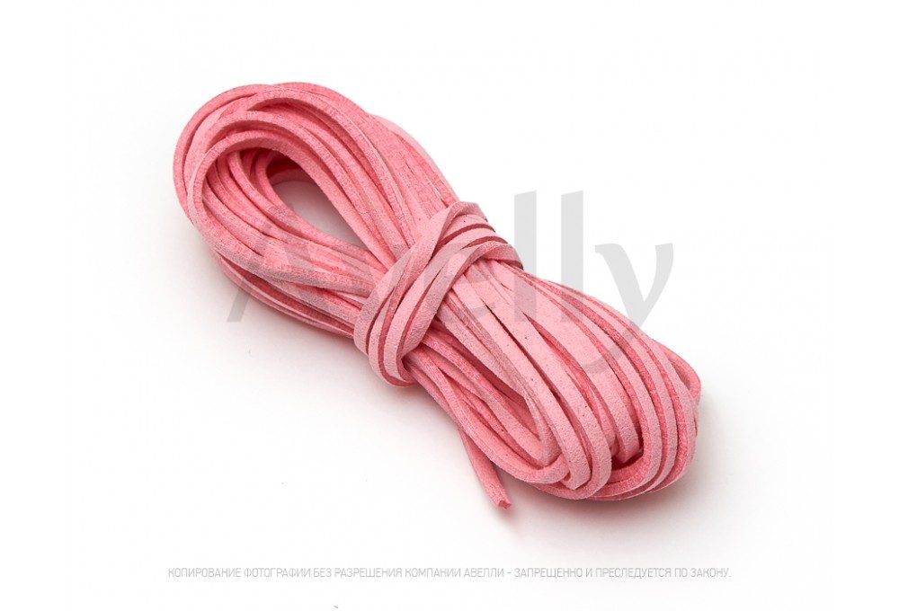 Замшевый шнур розовый