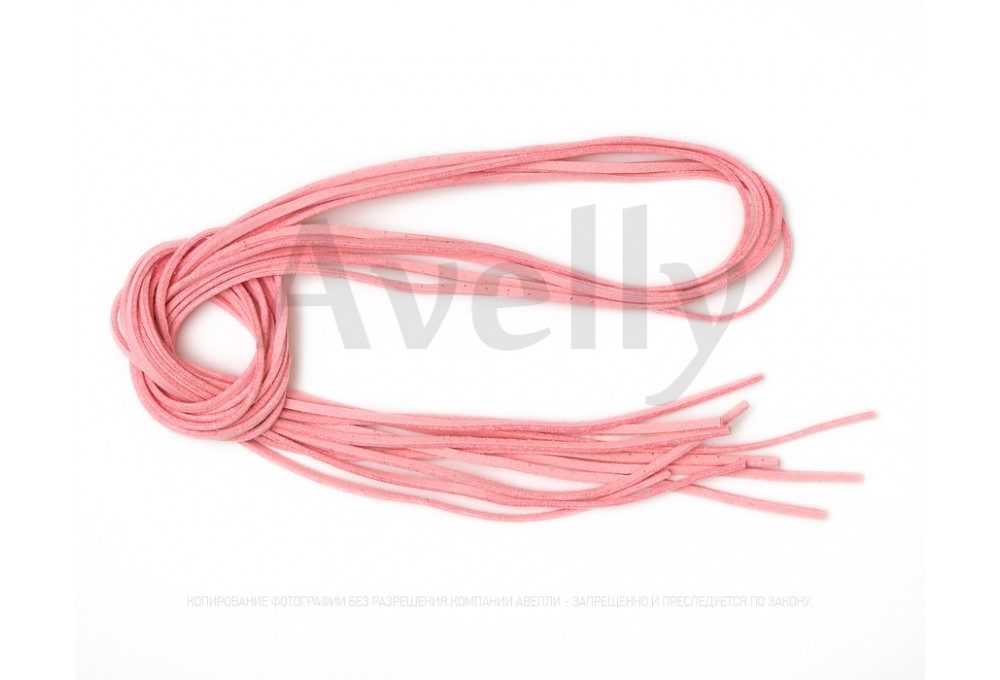 Замшевый шнур розового (клубничного цвета)