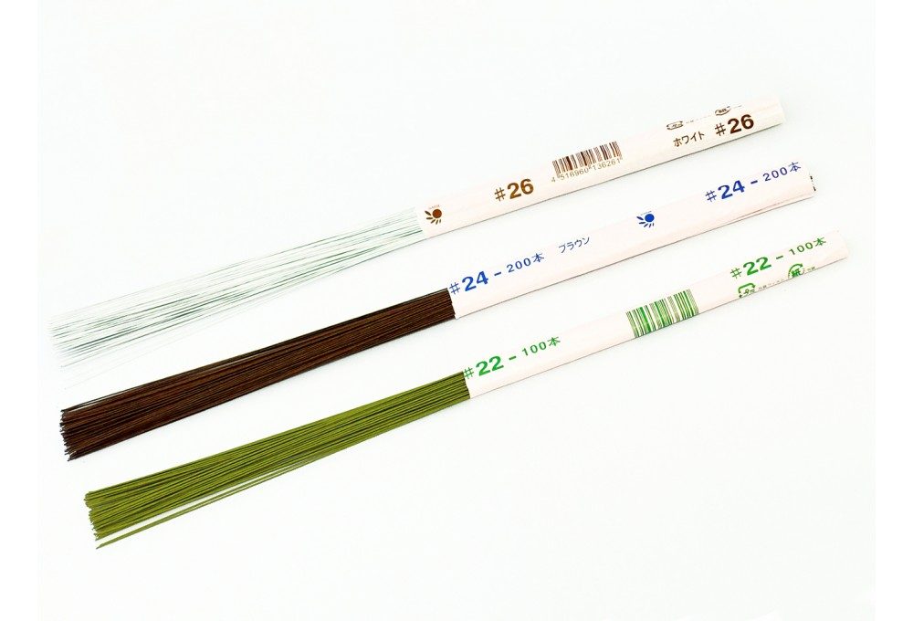 Японская проволока в зеленой бумажной обмотке №24