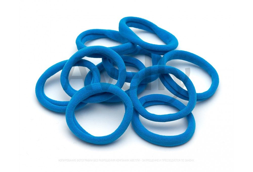 резиночки для волос синие набор