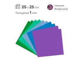 Набор цветного зефирного фоамирана №8, 10 листов 25*25 см