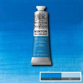 Масляная краска Лазурь (Cerulean Blue Hue) №10, Winsor&Newton, 37 мл