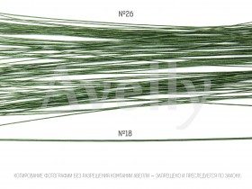 Проволока для цветов в бумажной обмотке зеленая №26, 30 см, 100 шт