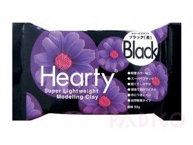 Японская полимерная глина Hearty, черная, 50 гр (2021)